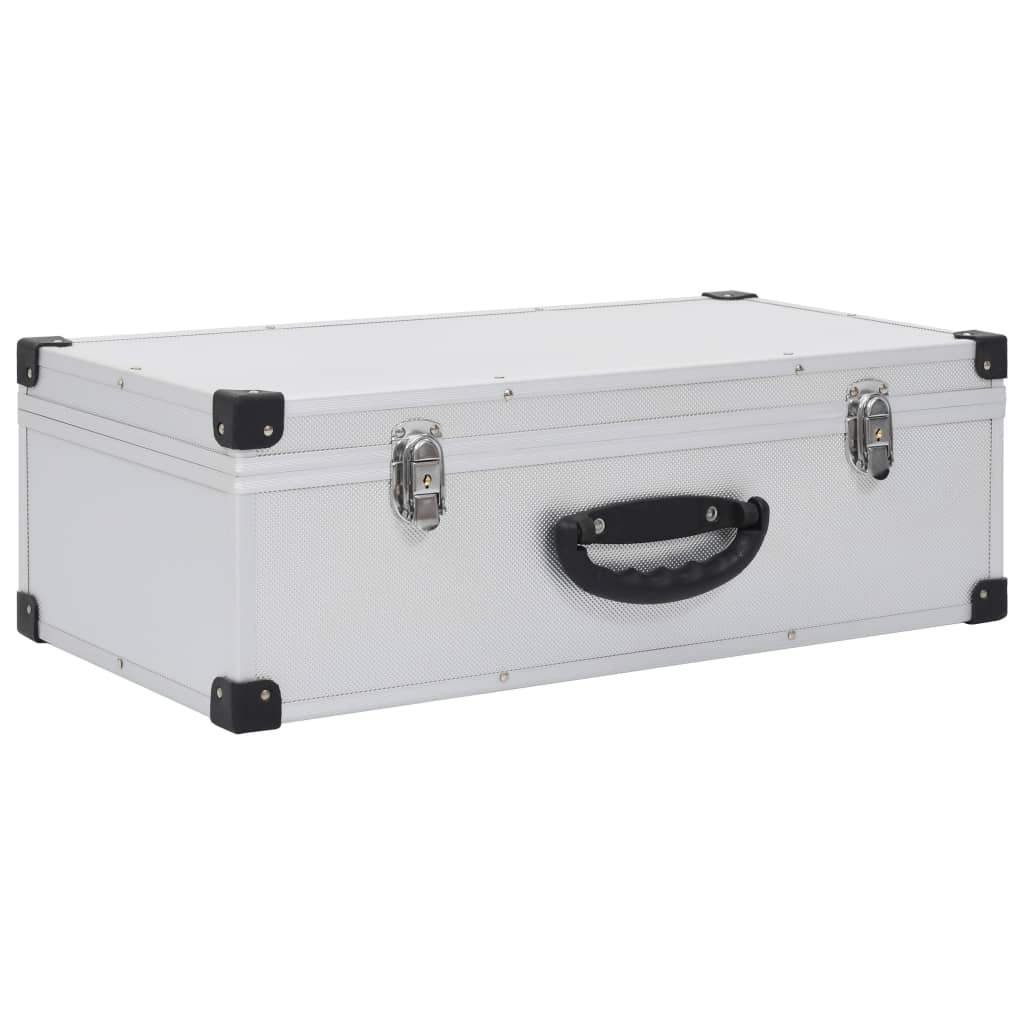 NNEVL CD Case for 80 CDs Aluminium ABS Silver