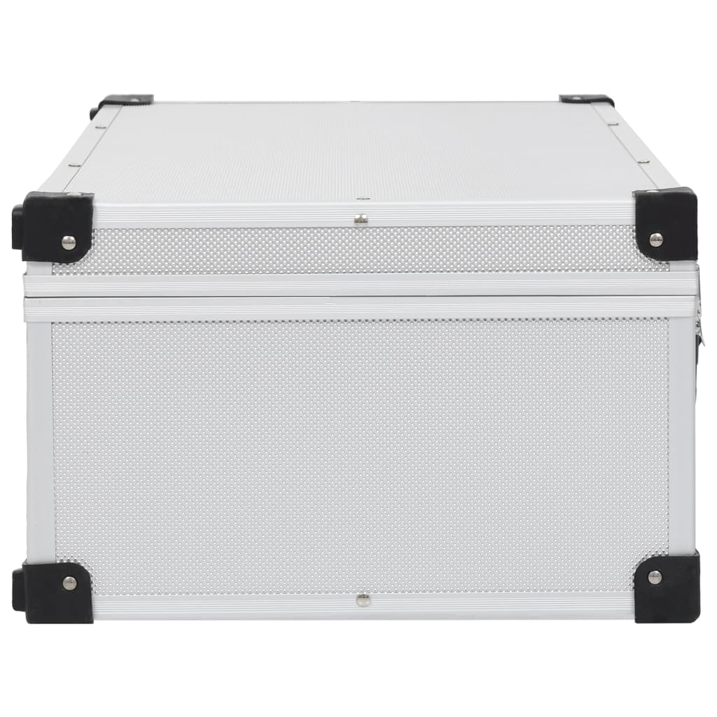 NNEVL CD Case for 80 CDs Aluminium ABS Silver