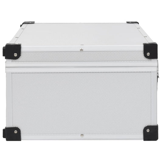 NNEVL CD Case for 80 CDs Aluminium ABS Silver