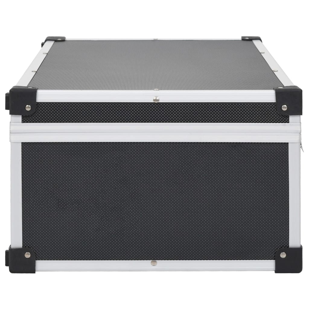 NNEVL CD Case for 80 CDs Aluminium ABS Black