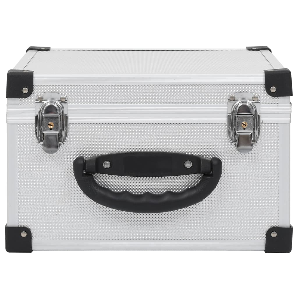 NNEVL CD Case for 40 CDs Aluminium ABS Silver