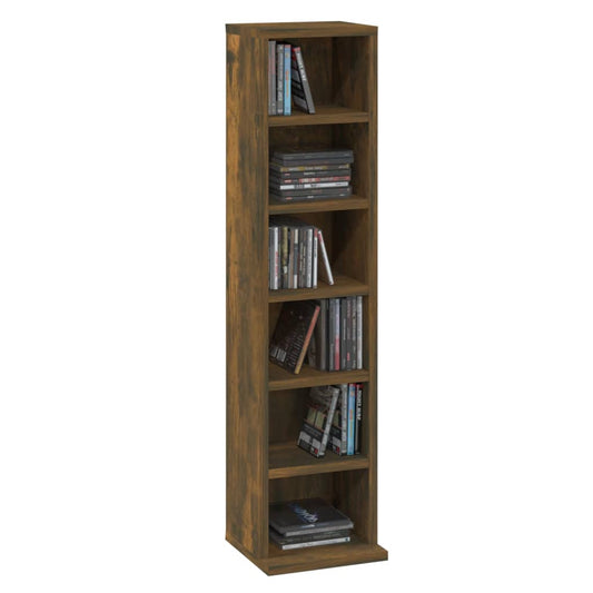 NNEVL CD Cabinet Smoked Oak 21x20x88 cm Engineered Wood